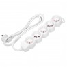 Przedłużacz 3,0 m 5 gniazd 5x2P+Z ORNO OR-AE-13149/W/3M, biały