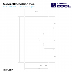 Uszczelnienie balkonowe do klimatyzatora przenośnego Fral ACS07.235W - uniwersalne