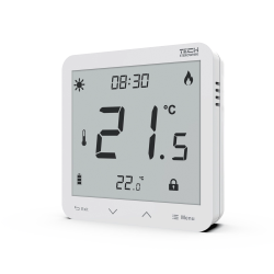 Termostat Tech Sterowniki T-3.1 - przewodowy, bez programatora, biały