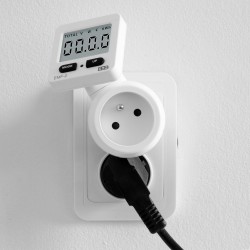 Miernik zużycia energii Elektrobock EMF-2 - gniazdkowy, obrotowy wyświetlacz