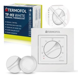 Termostat Termofol TF-H3 przewodowy do ogrzewania elektrycznego, kolor biały