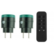 Gniazdo sterowane pilotem EL HOME RCS-60H6v2R, zasięg do 50 m, kolor czarny, 2 gniazda + pilot