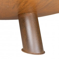 Palenisko ogrodowe Corten Deep 70 z pokrywą i kijkami 5 szt., średnica 70 cm, stal kortenowska