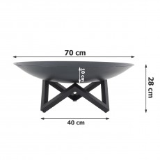 Palenisko ogrodowe Black Frame 70, średnica 70 cm, stal malowana