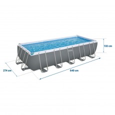 Basen ogrodowy stelażowy 640 x 274 x 132 cm 12w1 Bestway 5612B