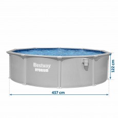 Basen ogrodowy panelowy całoroczny 457 x 122 cm 13w1 Bestawy 56384