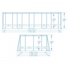 Basen ogrodowy stelażowy 610 x 366 x 122 cm 13w1 Bestway 56719N