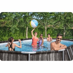 Basen ogrodowy stelażowy 610 x 366 x 122 cm 18w1 Bestway 5611R