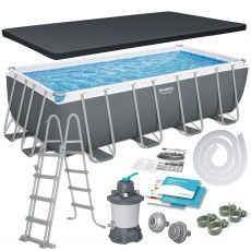Basen stelażowy ogrodowy 488 x 244 x 122 cm 11w1 Bestway 56671N