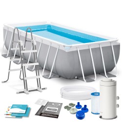 Basen ogrodowy stelażowy 400 x 200 x 100 cm zestaw 4w1 INTEX 26788