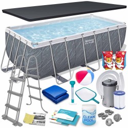 Basen ogrodowy stelażowy 412 x 201 x 122 cm 17w1 Bestway 56722