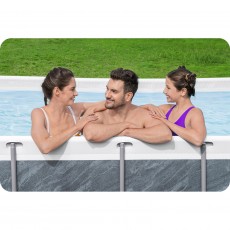 Basen ogrodowy stelażowy 404 x 201 x 100 cm 18w1 Bestway 56721