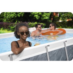 Basen ogrodowy stelażowy 404 x 201 x 100 cm 18w1 Bestway 56721