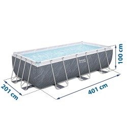 Basen ogrodowy stelażowy 404 x 201 x 100 cm 18w1 Bestway 56721