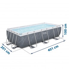 Basen ogrodowy stelażowy 404 x 201 x 100 cm 18w1 Bestway 56721