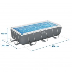 Basen ogrodowy stelażowy 404 x 201 x 100 cm 11w1 Bestway