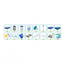 Basen prostokątny stelażowy 221 x 251 x 23 cm 16w1 Bestway 56401