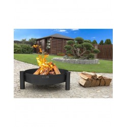 Grill ogrodowy CookKing na trójnogu 180 cm, nierdzewny ruszt 70 cm + palenisko Haiti 80 cm