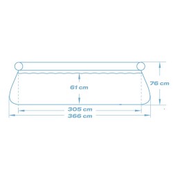 Basen ogrodowy rozporowy 366 x 76 cm Bestway 57273
