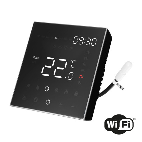 Sterownik do ogrzewania elektrycznego z Wi-Fi Heat Decor HD-T400.B czarny