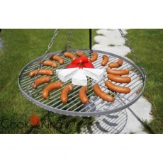 Grill ogrodowy CookKing z kołowrotkiem na trójnogu 180 cm, stalowy ruszt 80 cm + palenisko Polo 100 cm