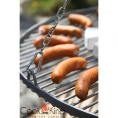 Grill ogrodowy CookKing z kołowrotkiem na trójnogu 180 cm, stalowy ruszt 80 cm + palenisko Polo 100 cm