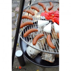Grill ogrodowy CookKing z kołowrotkiem na trójnogu 180 cm, stalowy ruszt 70 cm + palenisko Palma 80 cm