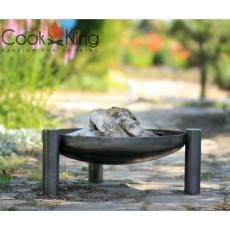 Grill ogrodowy CookKing z kołowrotkiem na trójnogu 180 cm, stalowy ruszt 70 cm + palenisko Palma 80 cm