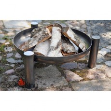 Grill ogrodowy CookKing z kołowrotkiem na trójnogu 180 cm, stalowy ruszt 70 cm + palenisko Palma 80 cm