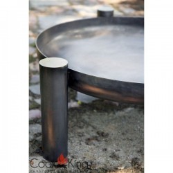Grill ogrodowy CookKing z kołowrotkiem na trójnogu 180 cm, stalowy ruszt 70 cm + palenisko Palma 80 cm