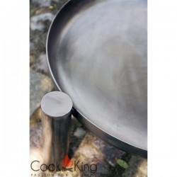 Grill ogrodowy CookKing z kołowrotkiem na trójnogu 180 cm, stalowy ruszt 70 cm + palenisko Palma 80 cm
