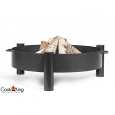 Grill ogrodowy CookKing z kołowrotkiem na trójnogu 180 cm, stalowy ruszt 50 cm + palenisko Haiti 60 cm