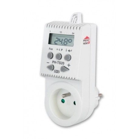 Bezprzewodowy włącznik gniazdkowy z wbudowanym termostatem do systemu PocketHome® firmy Elektrobock